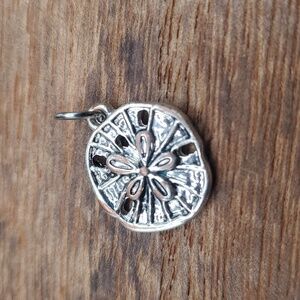 Bohemian sand dollar beach pendant